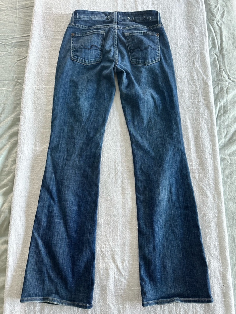 7 For All Mankind Dark Blue Kimmie Jeans Lexie Petite Length - Picture 6 of 6